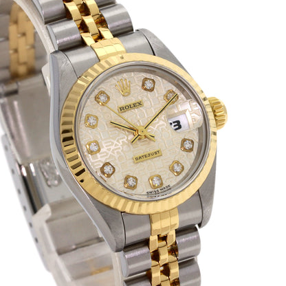 ROLEX DATEJUST 10P Diamond Watches 69173G Stainless Steel/SSxK18YG Ladies