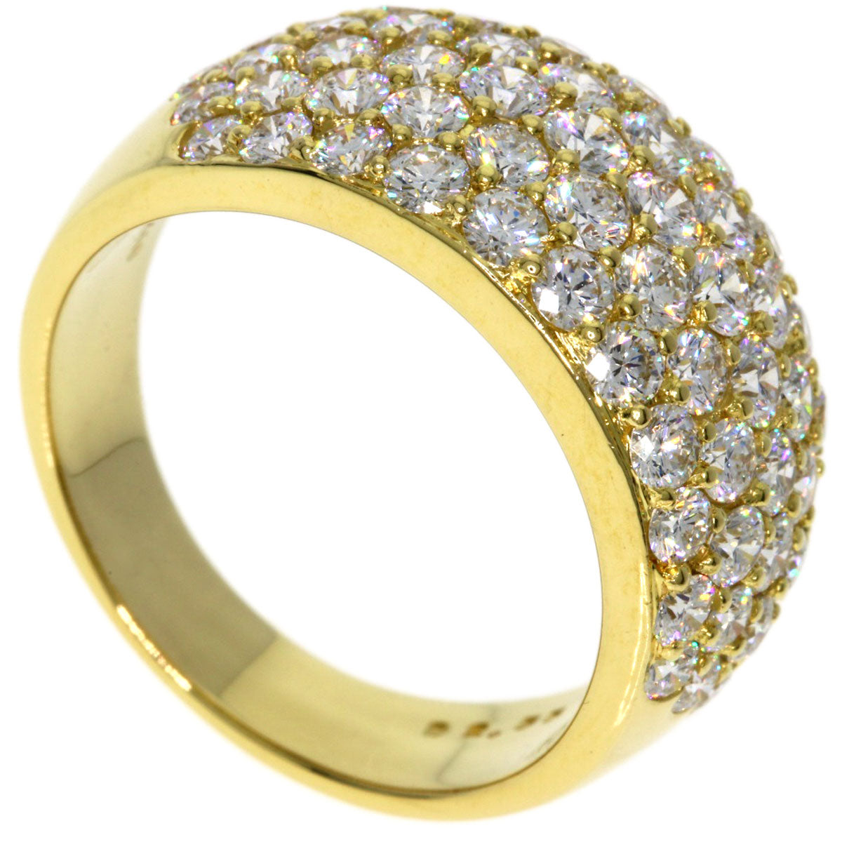 MIKIMOTO Diamond Ring K18 Yellow Gold Ladies [Used]