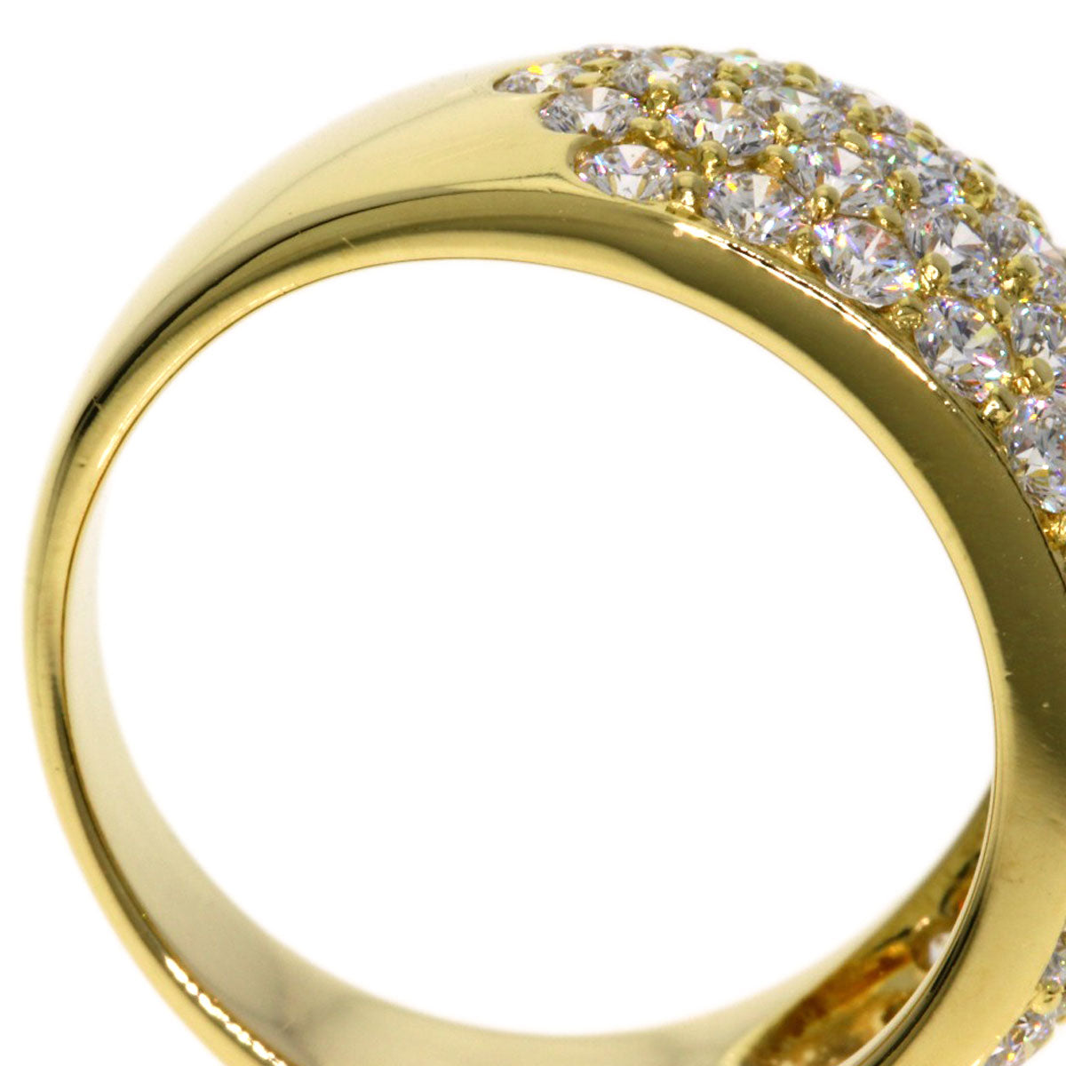 MIKIMOTO Diamond Ring K18 Yellow Gold Ladies [Used]