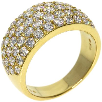 MIKIMOTO Diamond Ring K18 Yellow Gold Ladies [Used]