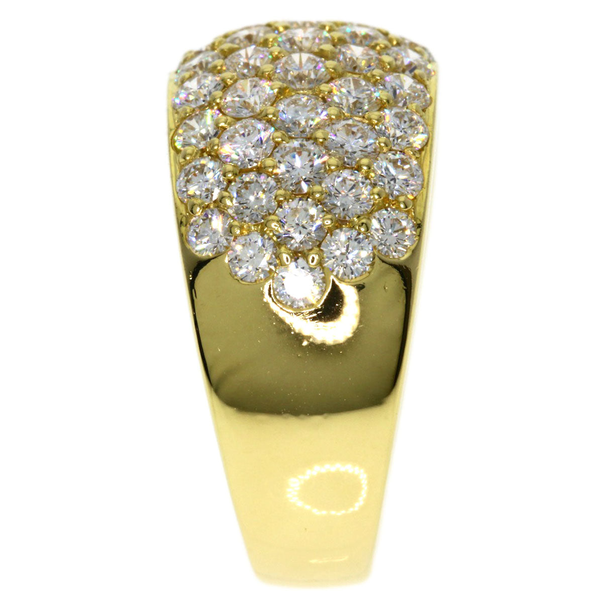 MIKIMOTO Diamond Ring K18 Yellow Gold Ladies [Used]