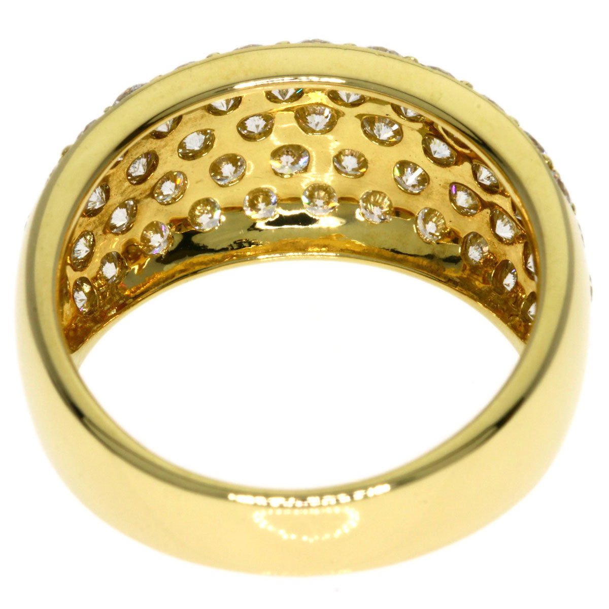 MIKIMOTO Diamond Ring K18 Yellow Gold Ladies [Used]