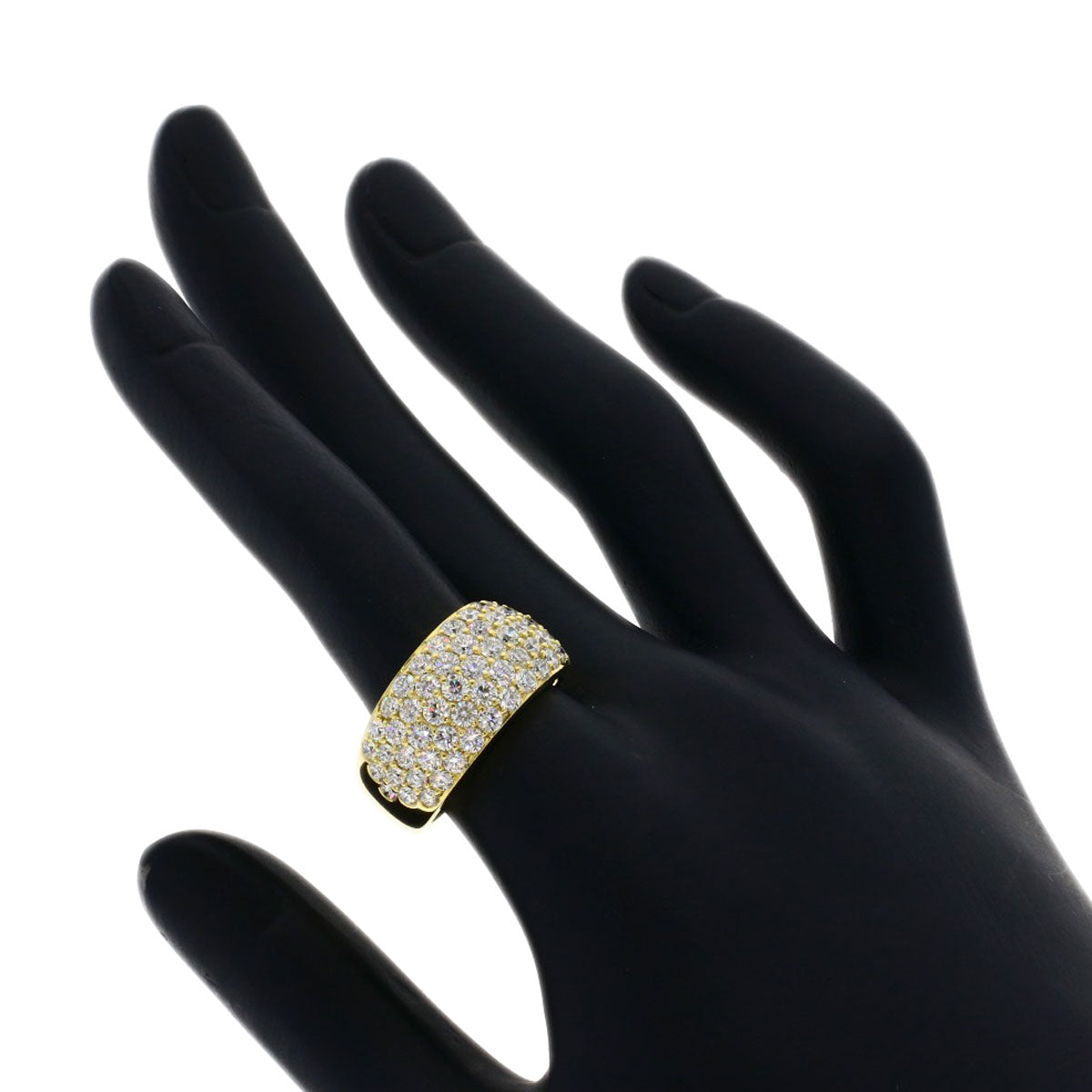 MIKIMOTO Diamond Ring K18 Yellow Gold Ladies [Used]