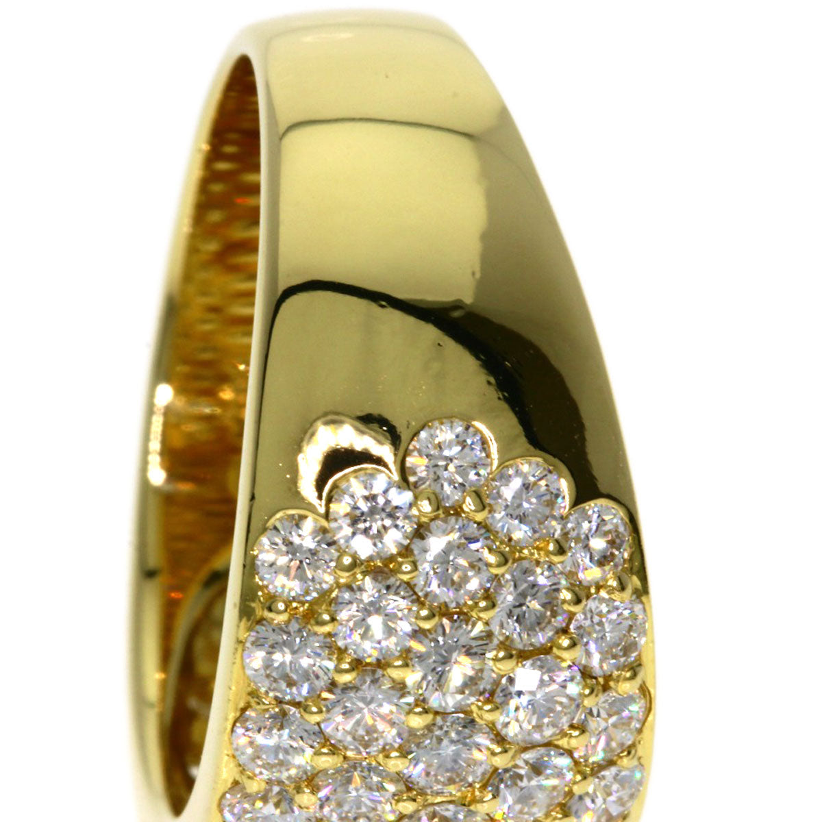 MIKIMOTO Diamond Ring K18 Yellow Gold Ladies [Used]