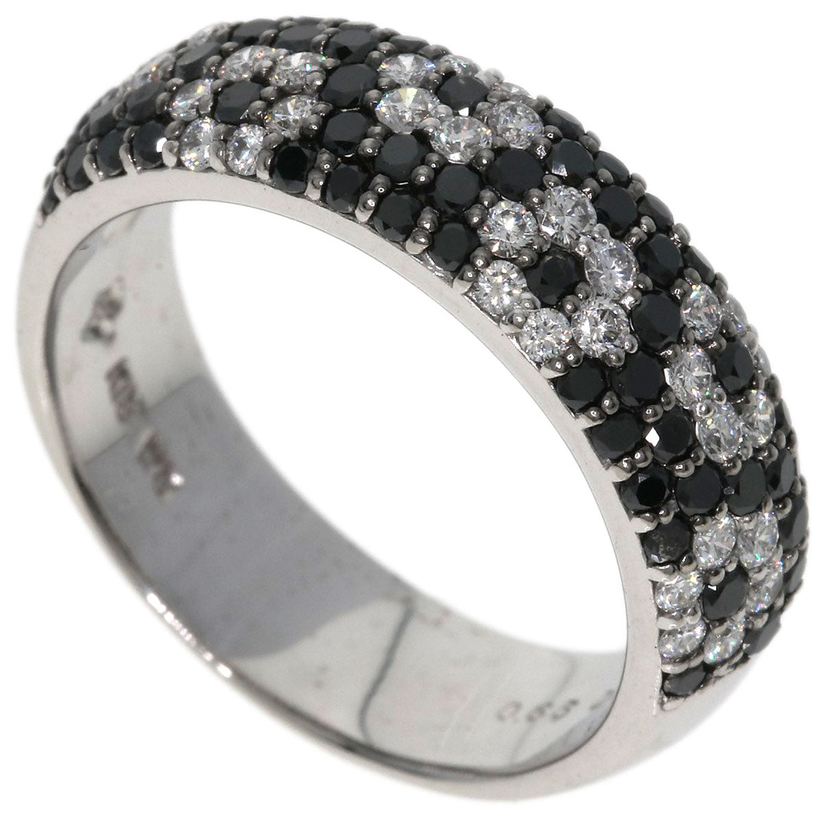 Ponte Vecchio Black　Diamond Diamond Ring K18 White Gold Ladies [Used]