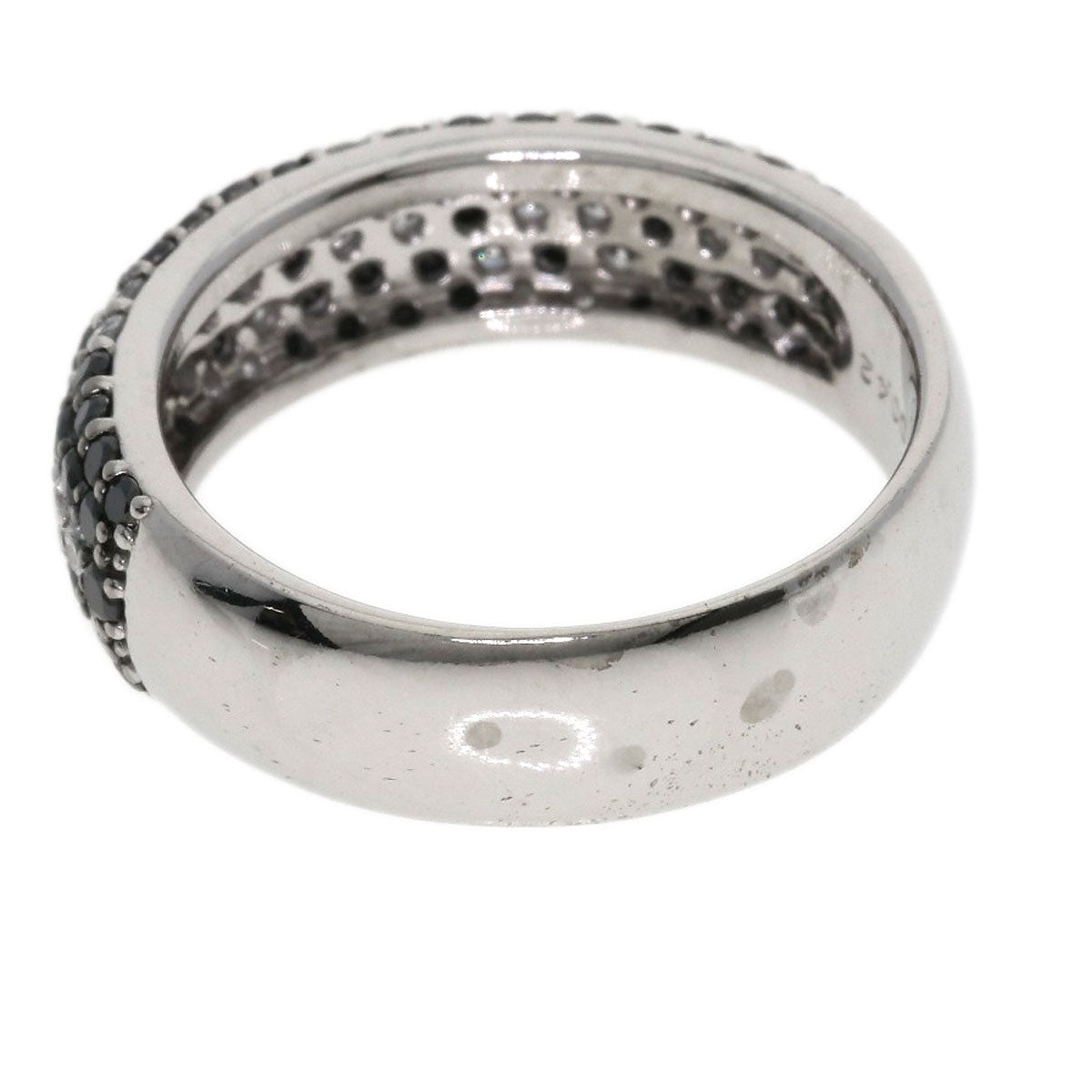 Ponte Vecchio Black　Diamond Diamond Ring K18 White Gold Ladies [Used]