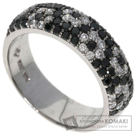 Ponte Vecchio Black　Diamond Diamond Ring K18 White Gold Ladies [Used]