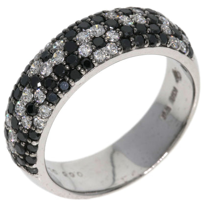 Ponte Vecchio Black　Diamond Diamond Ring K18 White Gold Ladies [Used]