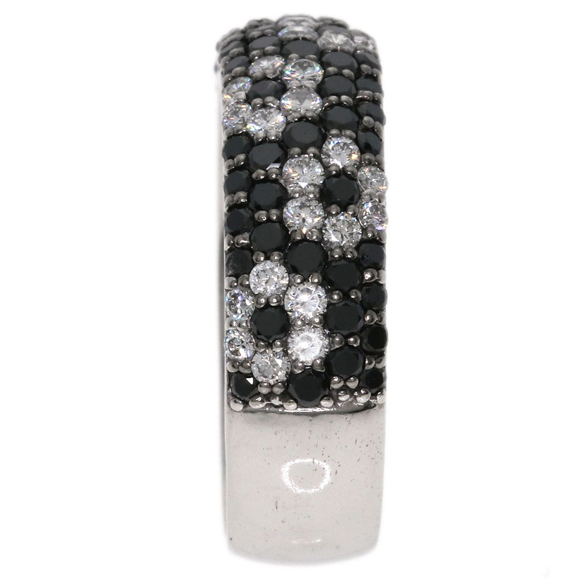 Ponte Vecchio Black　Diamond Diamond Ring K18 White Gold Ladies [Used]