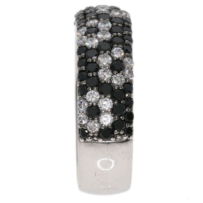 Ponte Vecchio Black　Diamond Diamond Ring K18 White Gold Ladies [Used]