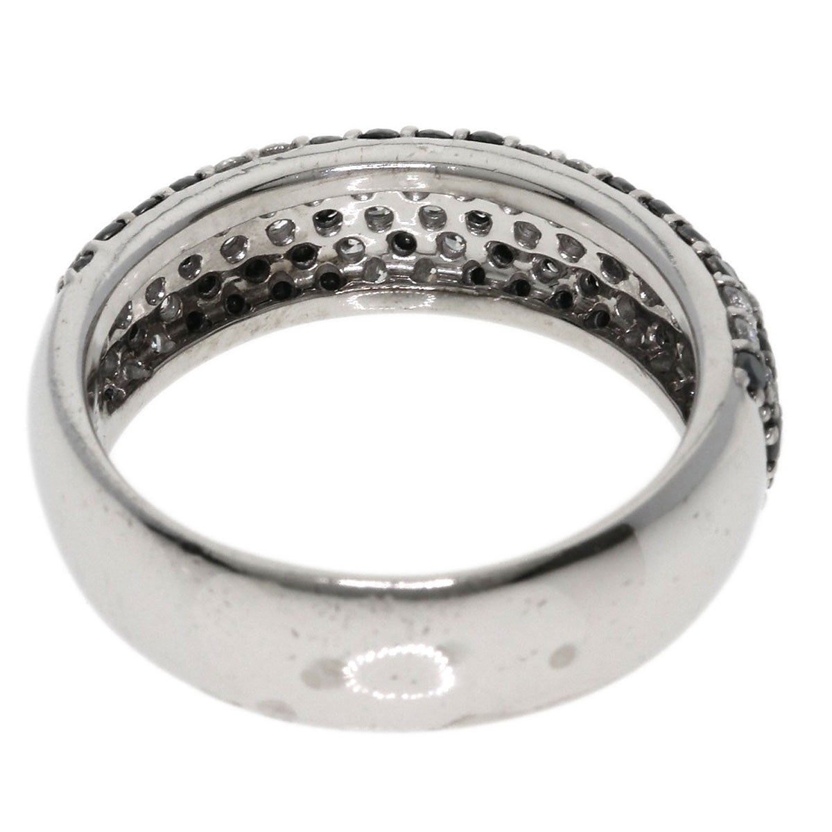 Ponte Vecchio Black　Diamond Diamond Ring K18 White Gold Ladies [Used]