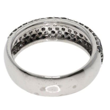 Ponte Vecchio Black　Diamond Diamond Ring K18 White Gold Ladies [Used]