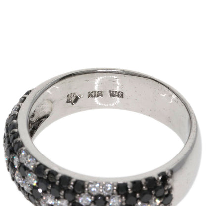 Ponte Vecchio Black　Diamond Diamond Ring K18 White Gold Ladies [Used]