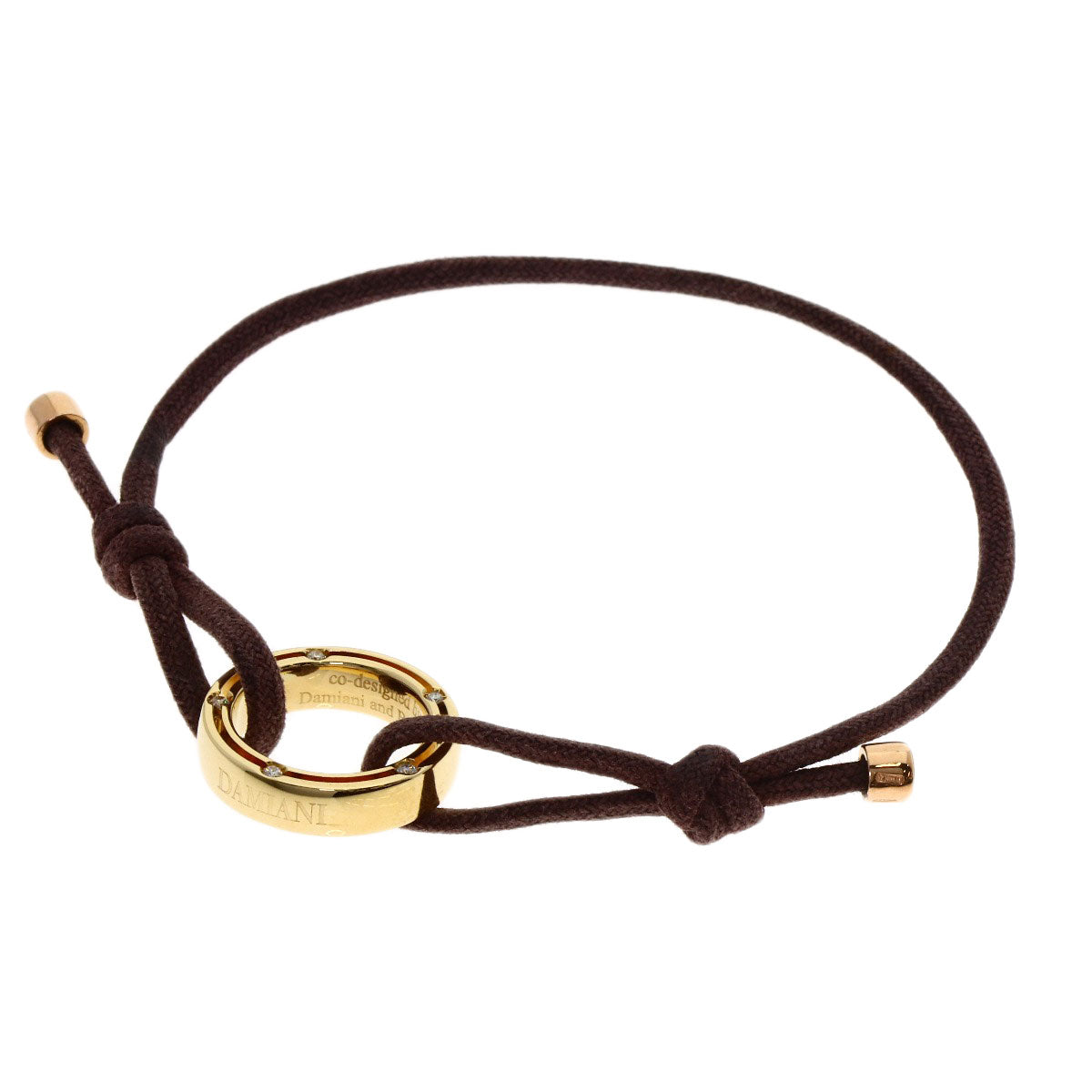 Damiani D-Side 10P Diamond Brad Pitt Collaboration Bracelet K18 Yellow Gold Ladies [Used]