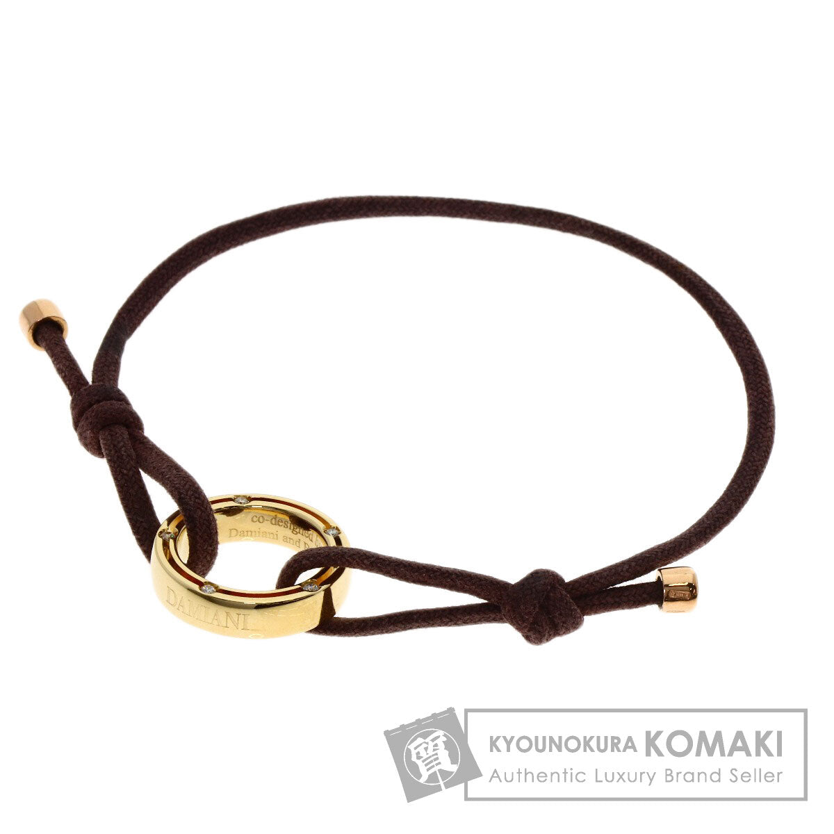 Damiani D-Side 10P Diamond Brad Pitt Collaboration Bracelet K18 Yellow Gold Ladies [Used]