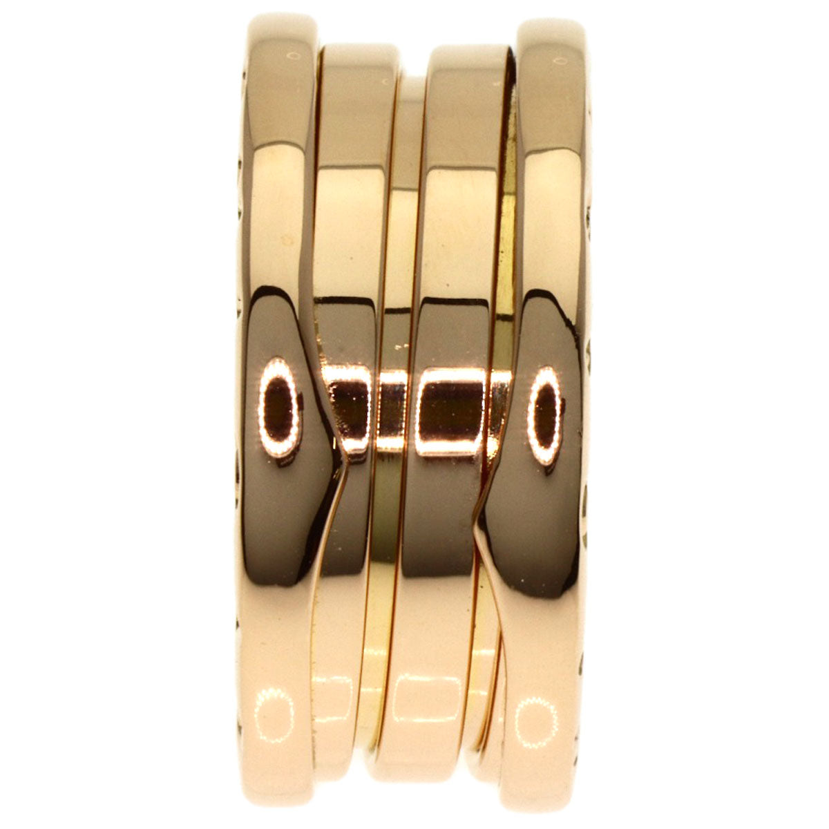 BVLGARI B.zero1 3 Band #49 Ring K18 Pink Gold Ladies [Used]