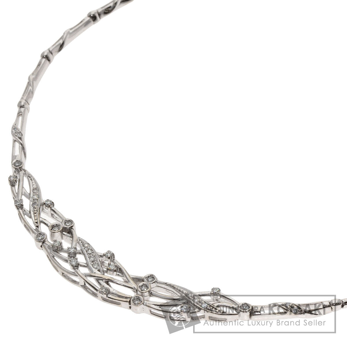 0.47ct Diamond Necklace K18 White Gold 20.8g　Ladies