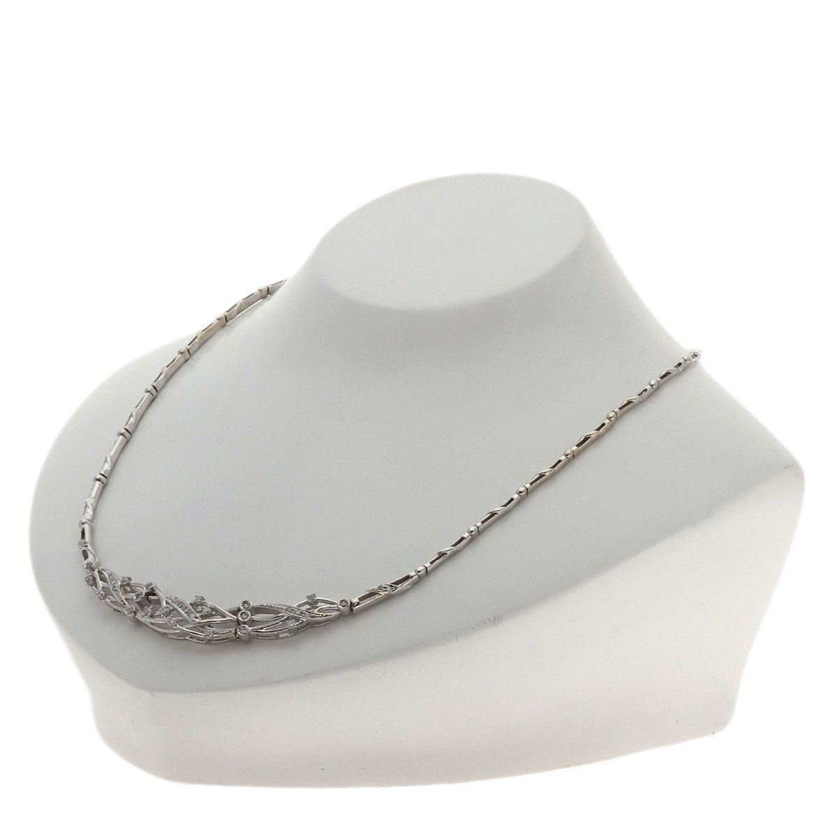 0.47ct Diamond Necklace K18 White Gold 20.8g　Ladies
