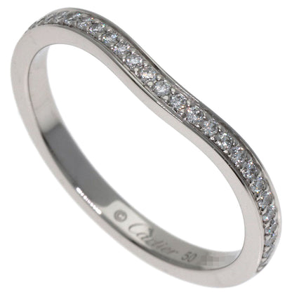 CARTIER Ballerina Curve Semi-Pavé Diamond #50 Ring Platinum PT950 Ladies [Used]