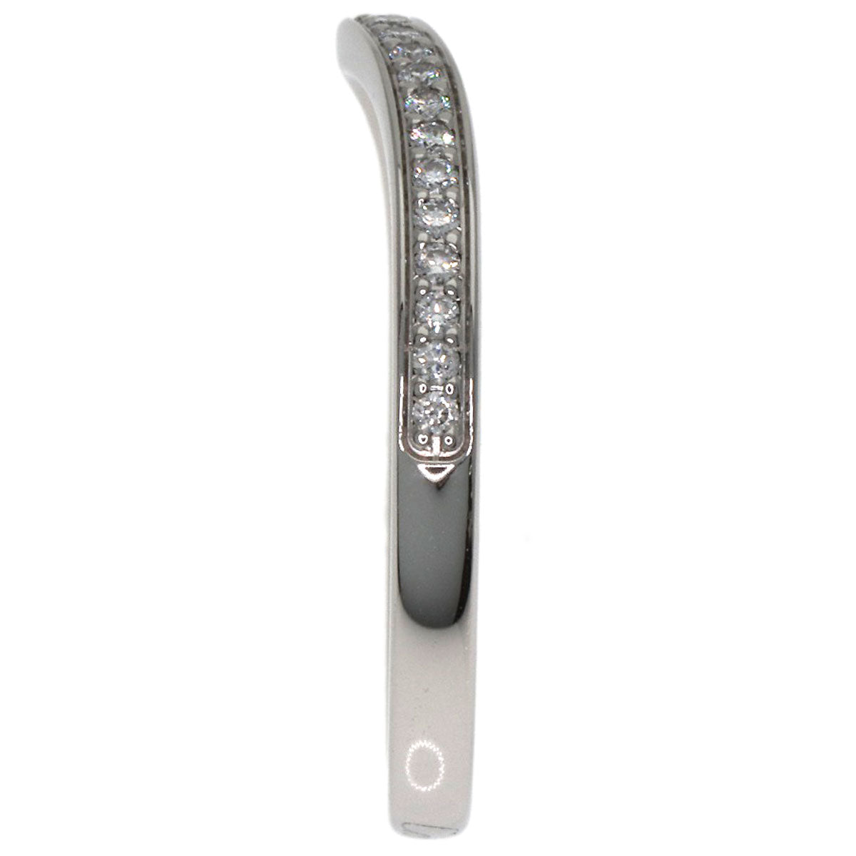 CARTIER Ballerina Curve Semi-Pavé Diamond #50 Ring Platinum PT950 Ladies [Used]