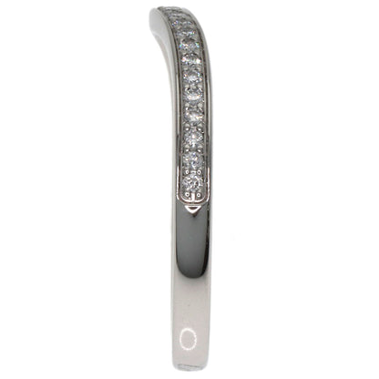 CARTIER Ballerina Curve Semi-Pavé Diamond #50 Ring Platinum PT950 Ladies [Used]