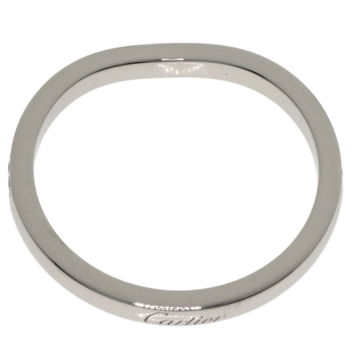 CARTIER Ballerina Curve Semi-Pavé Diamond #50 Ring Platinum PT950 Ladies [Used]