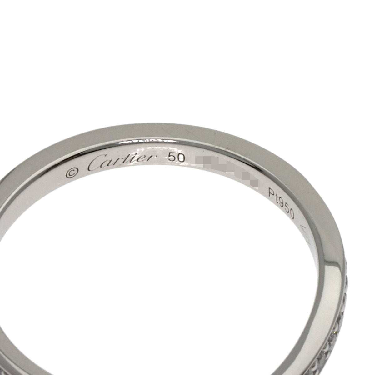 CARTIER Ballerina Curve Semi-Pavé Diamond #50 Ring Platinum PT950 Ladies [Used]