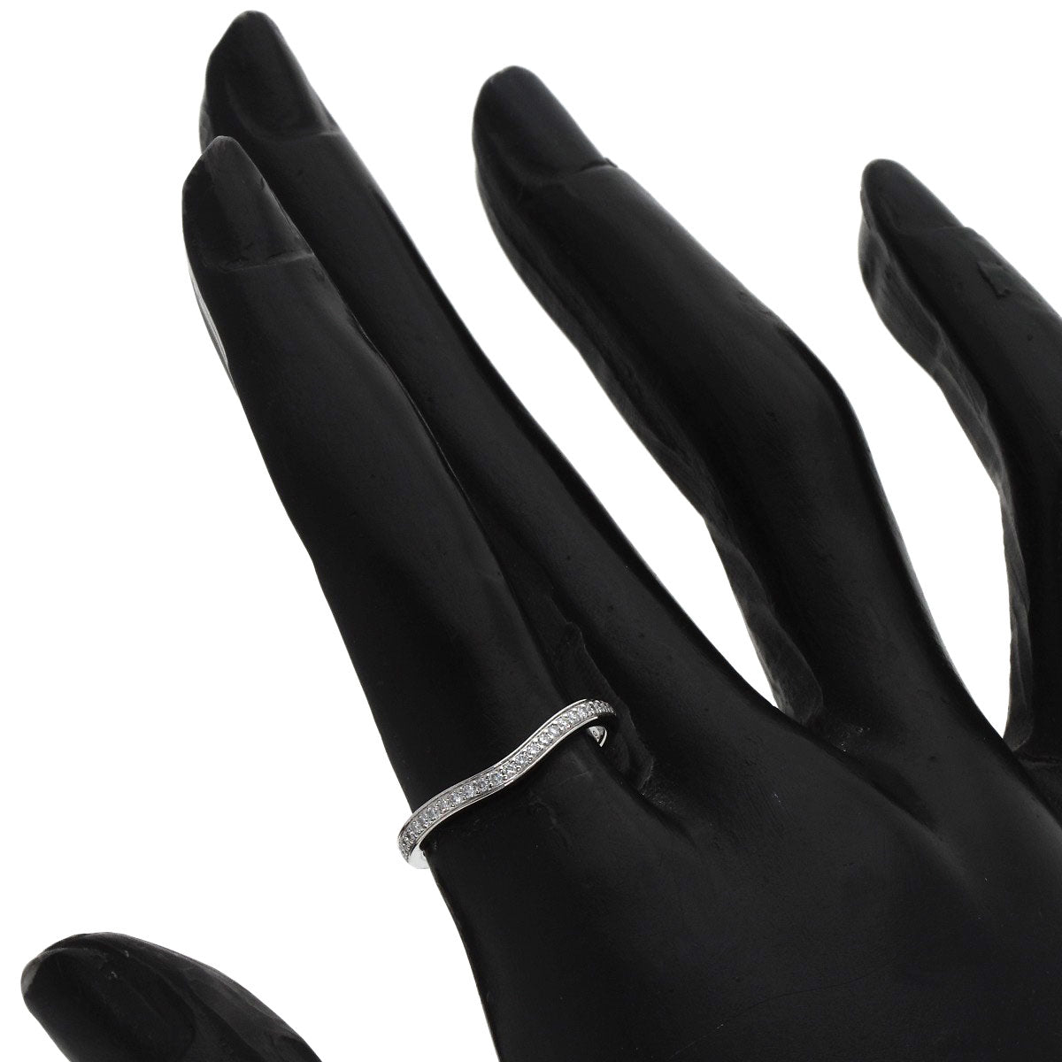 CARTIER Ballerina Curve Semi-Pavé Diamond #50 Ring Platinum PT950 Ladies [Used]