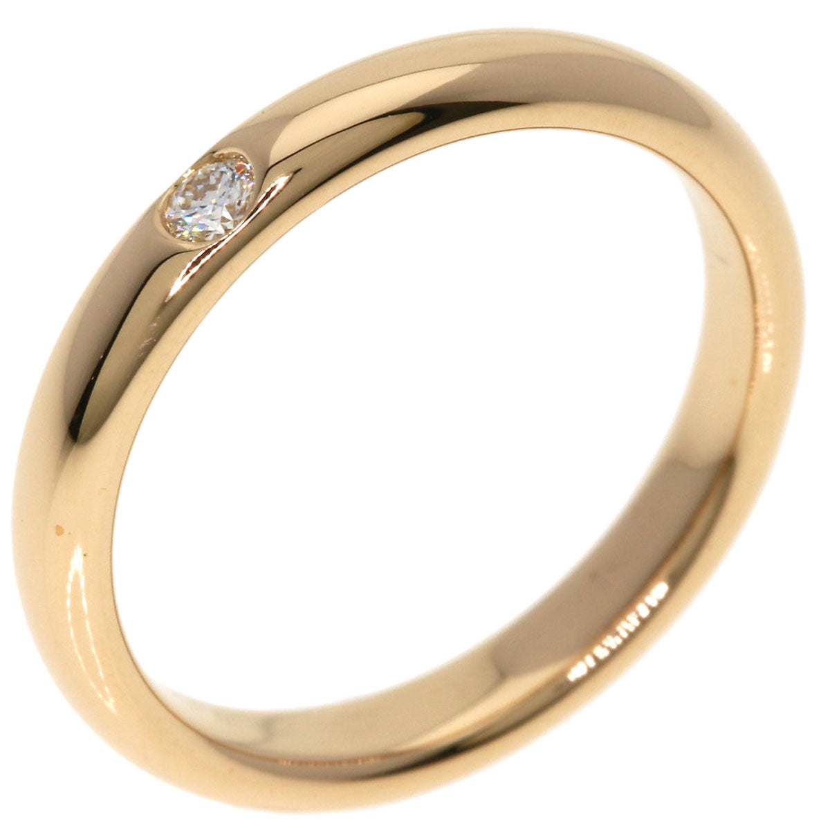 HARRY WINSTON Wedding ring with 1 diamond Ring K18 Pink Gold Ladies [Used]
