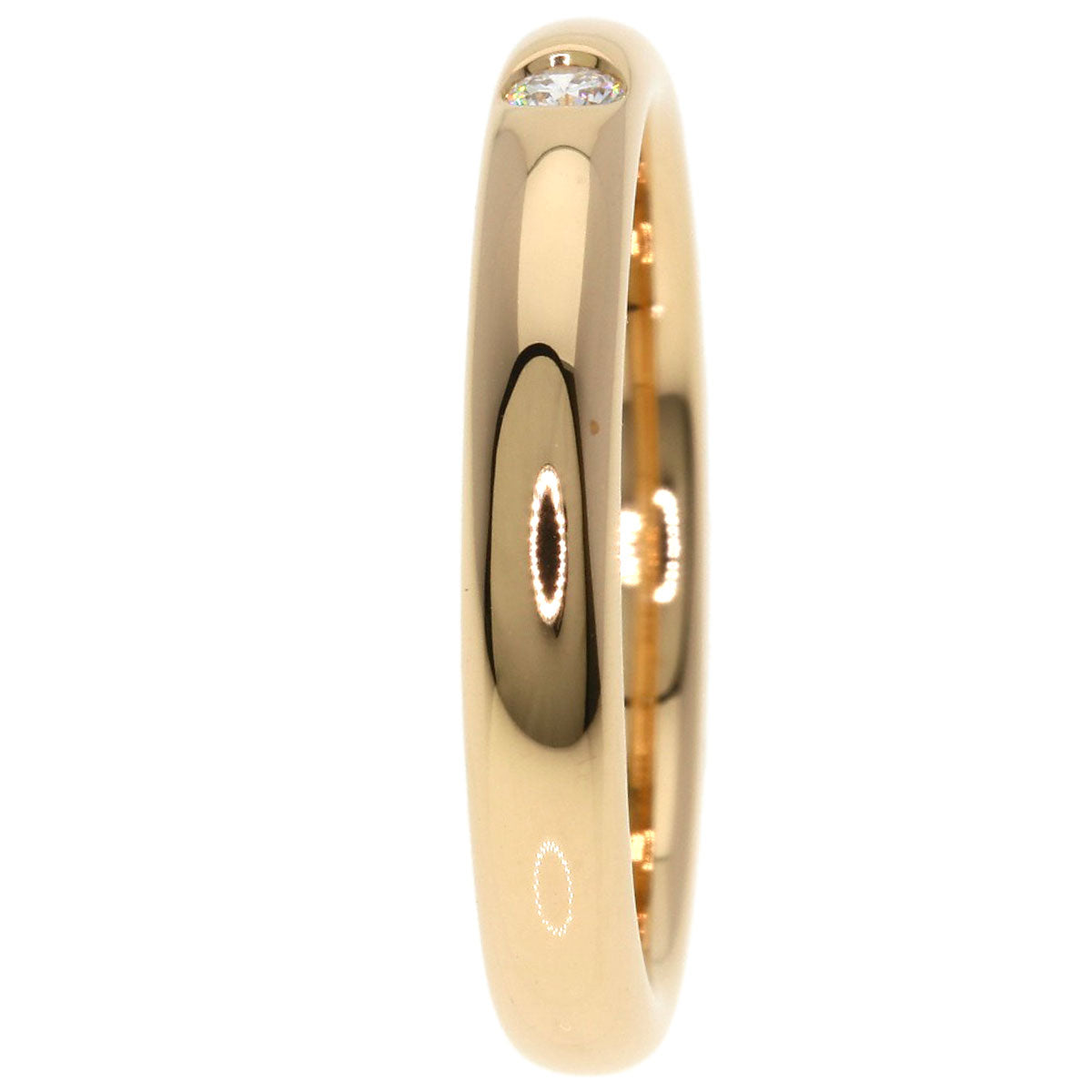 HARRY WINSTON Wedding ring with 1 diamond Ring K18 Pink Gold Ladies [Used]