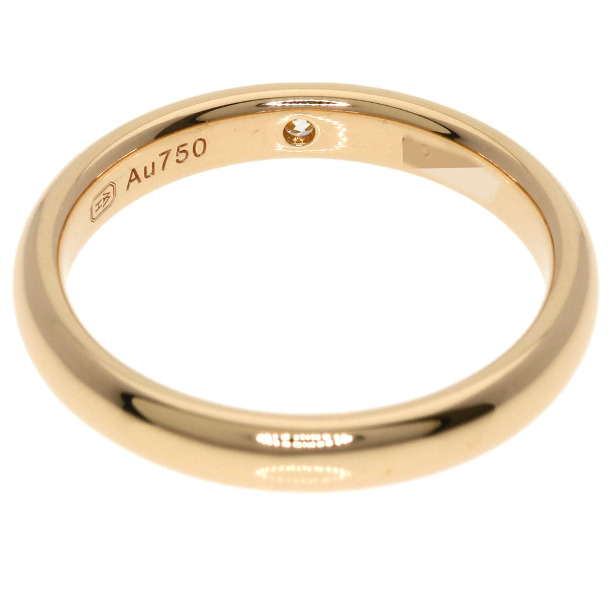 HARRY WINSTON Wedding ring with 1 diamond Ring K18 Pink Gold Ladies [Used]