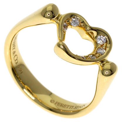 TIFFANY&Co. Open Heart Diamond Ring K18 Yellow Gold Ladies [Used]