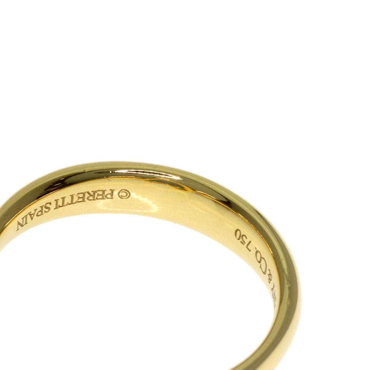 TIFFANY&Co. Open Heart Diamond Ring K18 Yellow Gold Ladies [Used]
