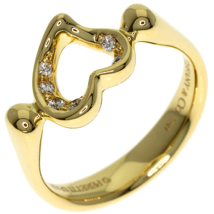 TIFFANY&Co. Open Heart Diamond Ring K18 Yellow Gold Ladies [Used]