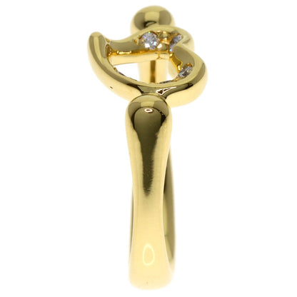 TIFFANY&Co. Open Heart Diamond Ring K18 Yellow Gold Ladies [Used]