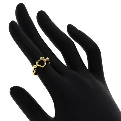 TIFFANY&Co. Open Heart Diamond Ring K18 Yellow Gold Ladies [Used]