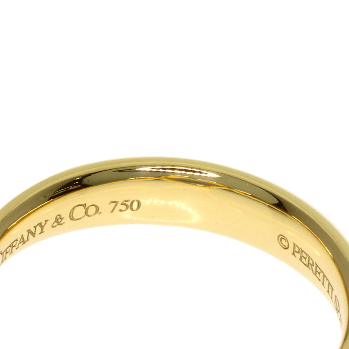 TIFFANY&Co. Open Heart Diamond Ring K18 Yellow Gold Ladies [Used]