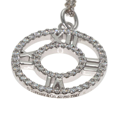 TIFFANY&Co. Atlas Diamond Necklace K18 White Gold Ladies [Used]