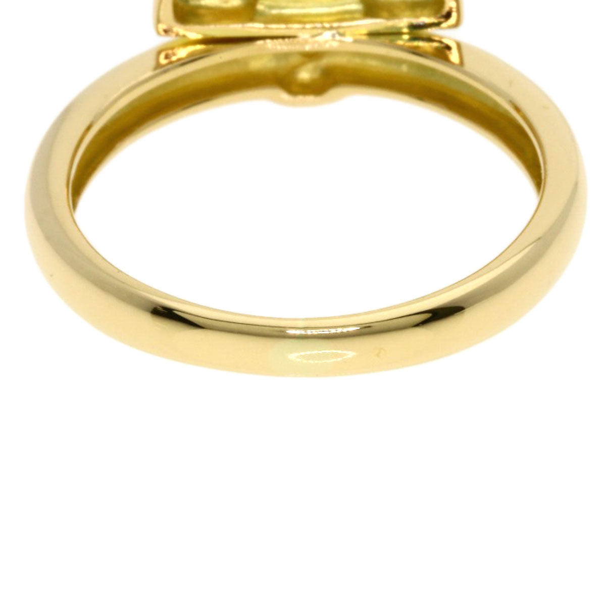 CELINE Logo diamond Ring K18 Yellow Gold Ladies [Used]