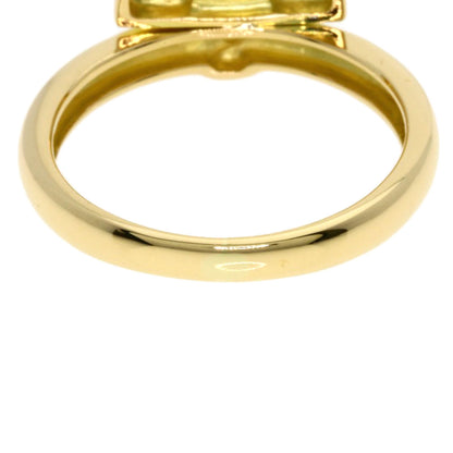 CELINE Logo diamond Ring K18 Yellow Gold Ladies [Used]