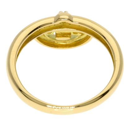 CELINE Logo diamond Ring K18 Yellow Gold Ladies [Used]