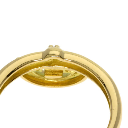 CELINE Logo diamond Ring K18 Yellow Gold Ladies [Used]