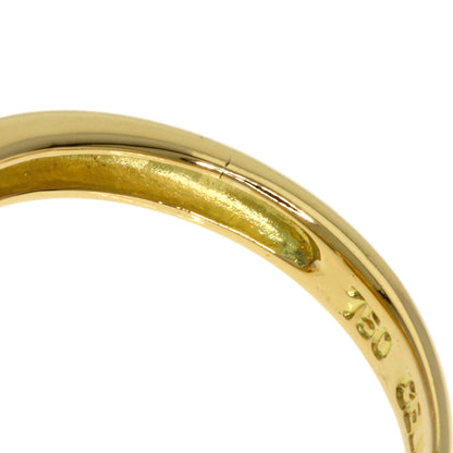 CELINE Logo diamond Ring K18 Yellow Gold Ladies [Used]