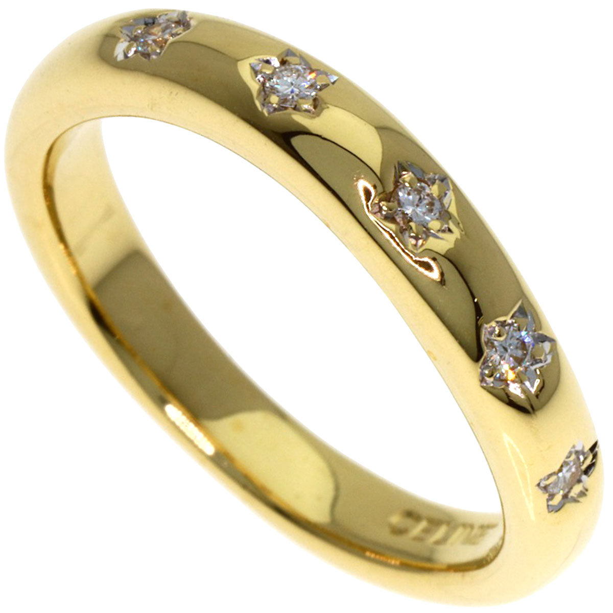 CELINE 5P Diamond Ring K18 Yellow Gold Ladies [Used]