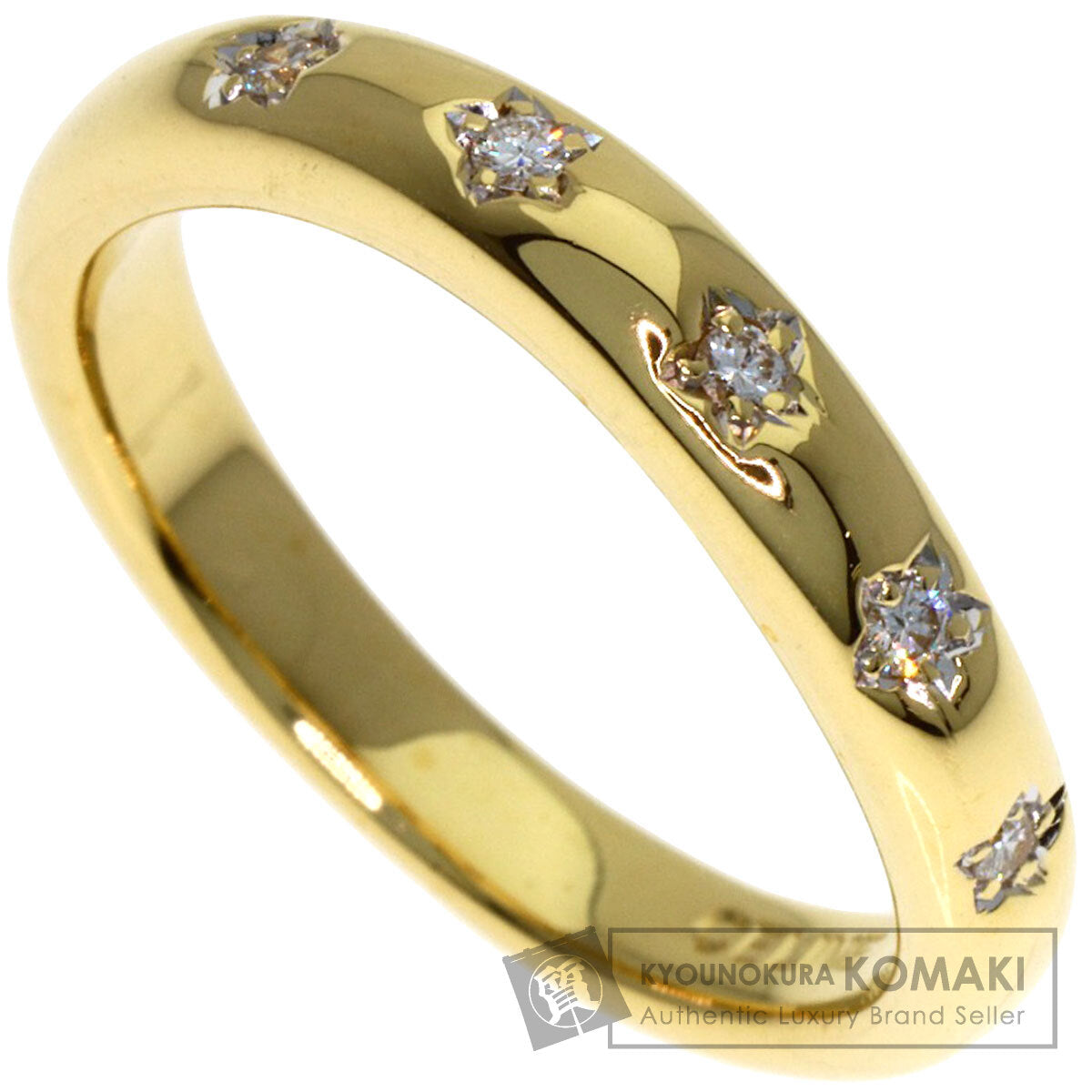 CELINE 5P Diamond Ring K18 Yellow Gold Ladies [Used]