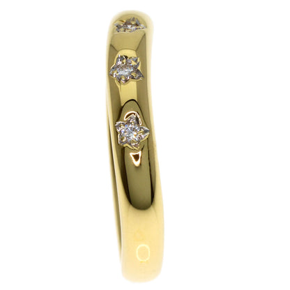 CELINE 5P Diamond Ring K18 Yellow Gold Ladies [Used]