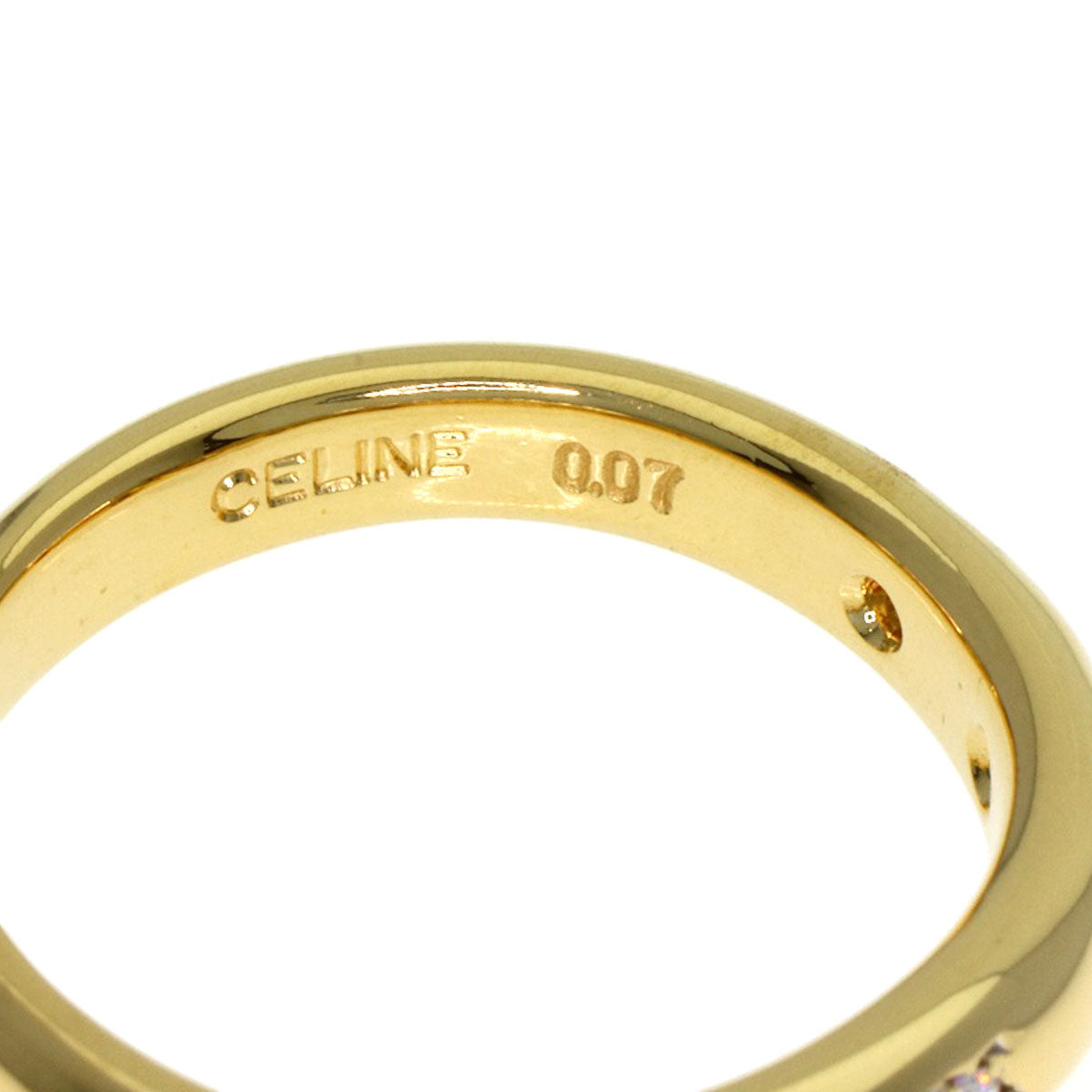 CELINE 5P Diamond Ring K18 Yellow Gold Ladies [Used]