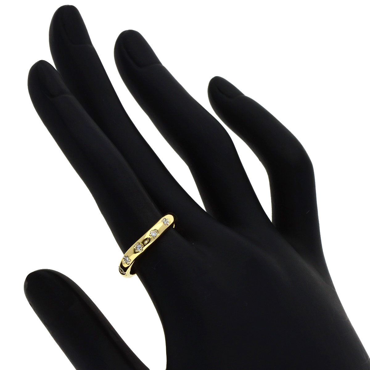 CELINE 5P Diamond Ring K18 Yellow Gold Ladies [Used]