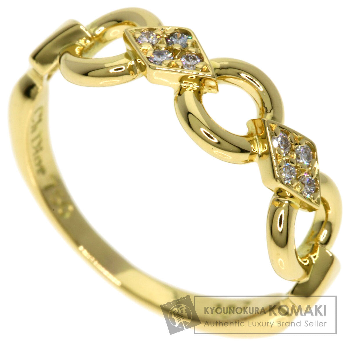 Dior Diamond Ring K18 Yellow Gold Ladies [Used]