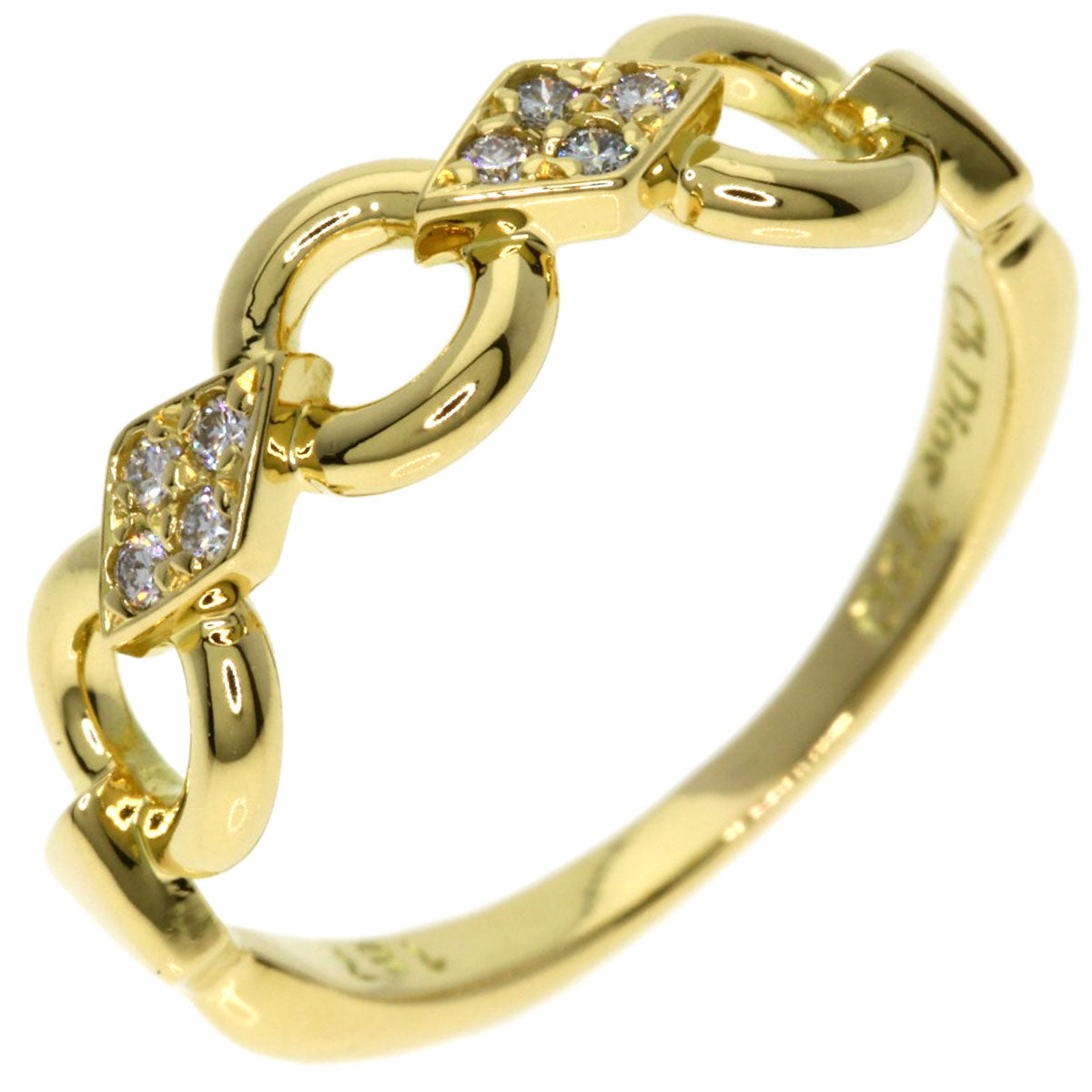 Dior Diamond Ring K18 Yellow Gold Ladies [Used]